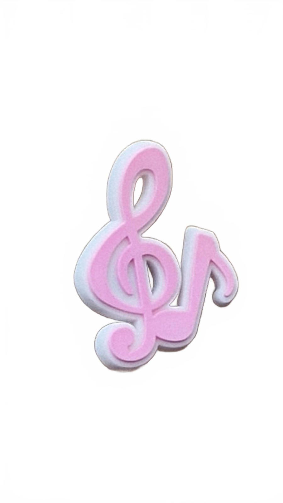 Pink Musical Notes Music Shoe Charm