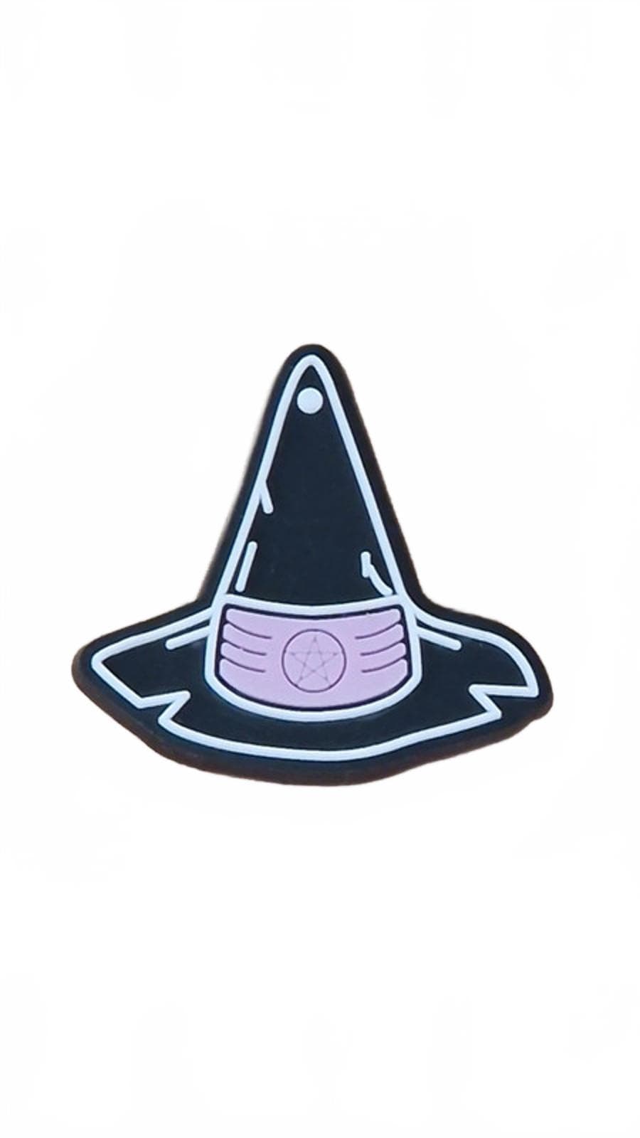 Black and Purple Witches Hat Halloween Shoe Charm