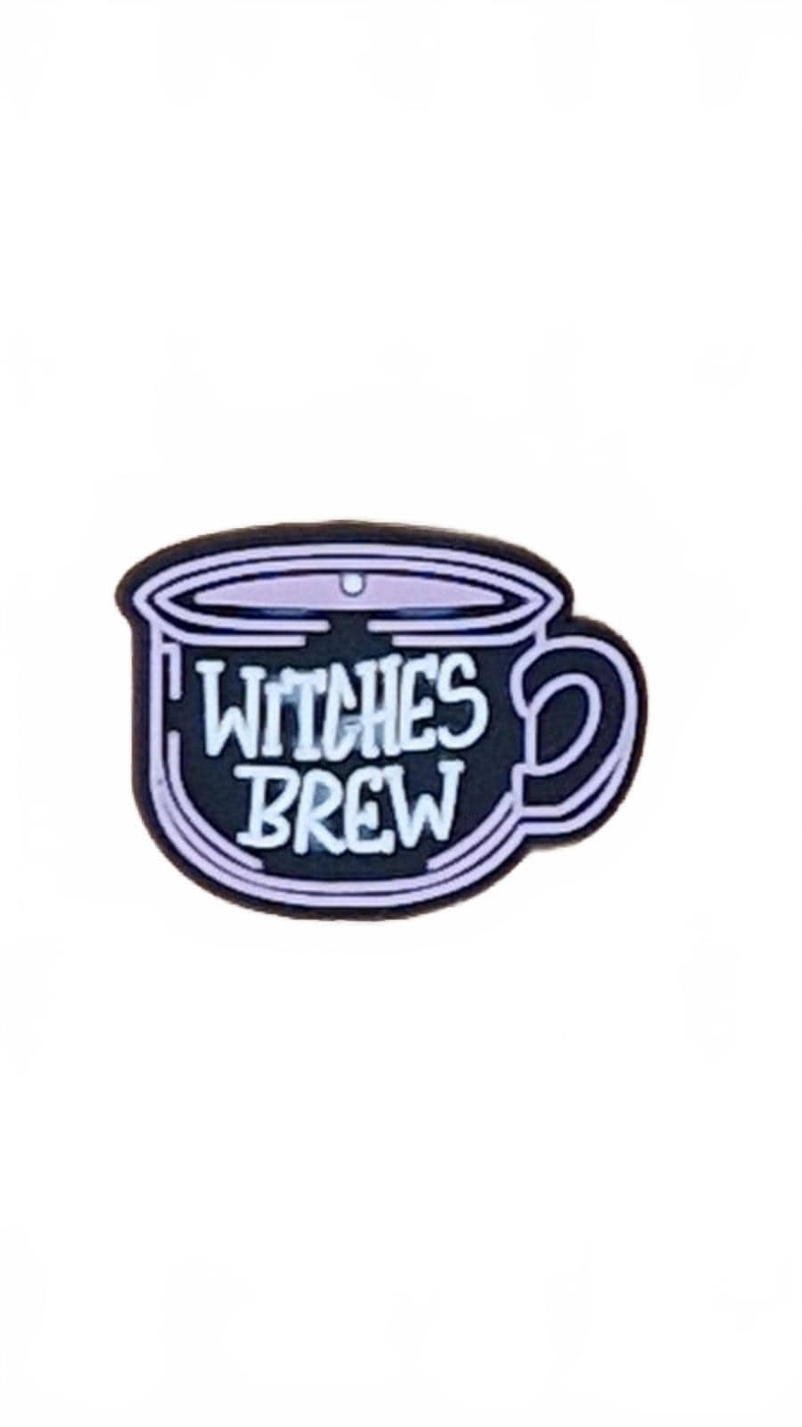 Black and purple mug Halloween shoe charm