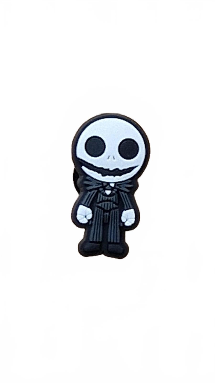 Cartoon skeleton in a suit shoe charm