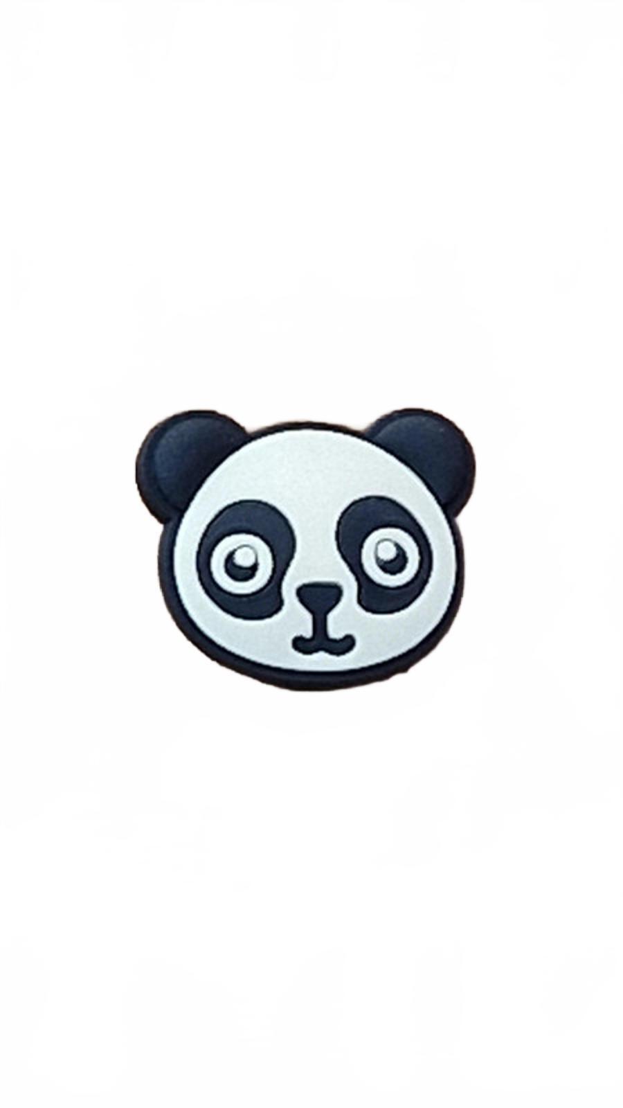 Cute panda faced shoe charm