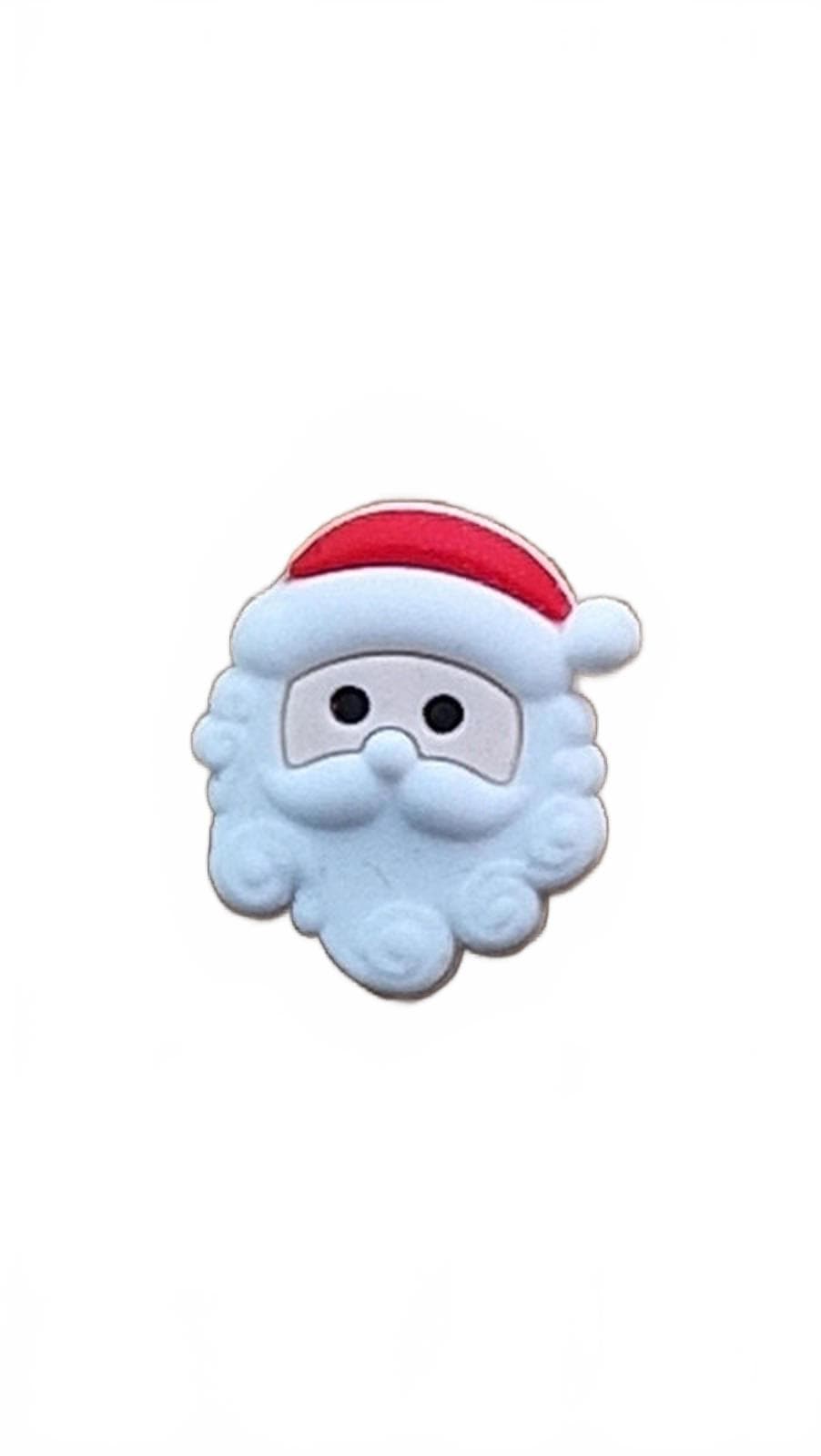 Cute 3D Santa face Christmas shoe charm