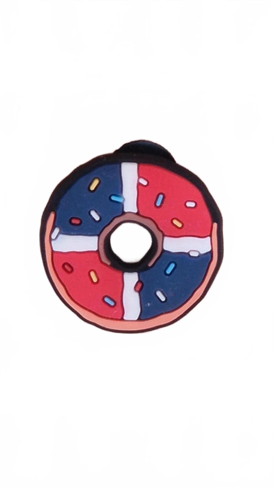 Donut shaped Dominican Republic Flag Shoe Charm