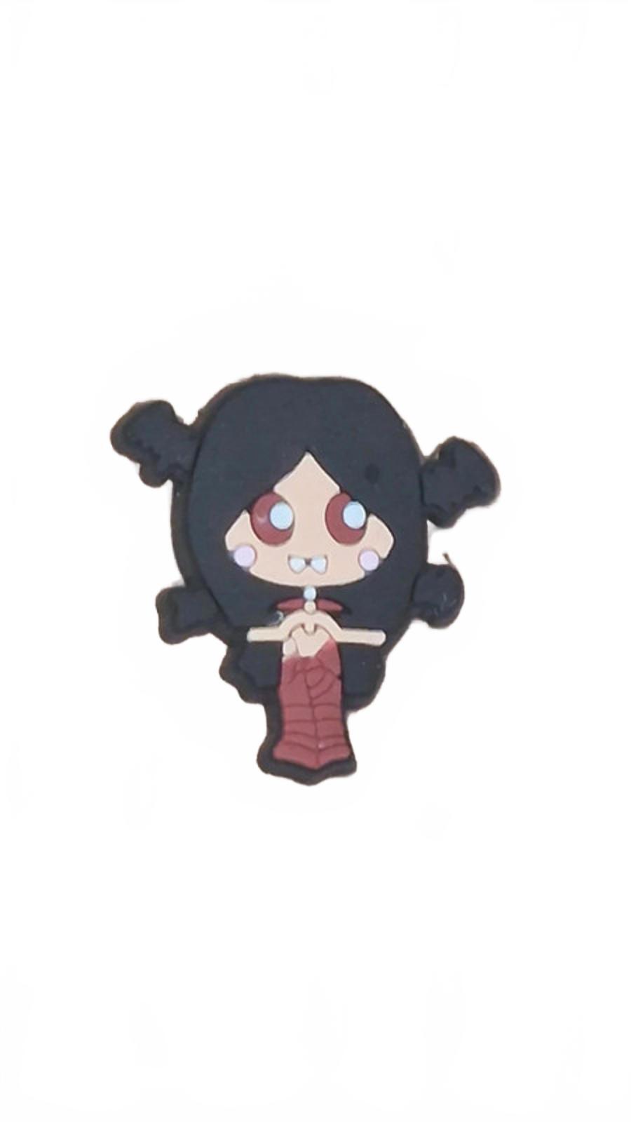 Female vampire Halloween shoe charm