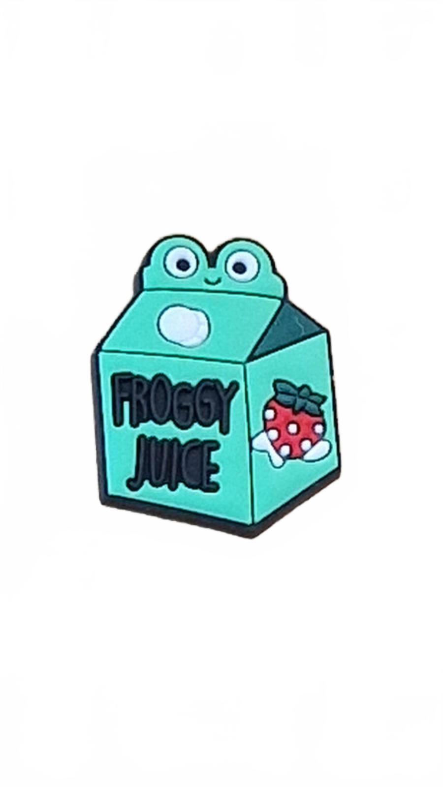Cute frog styled froggy juice carton shoe charm