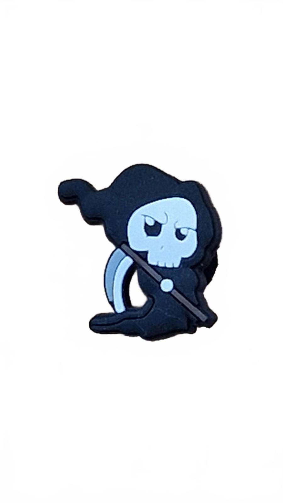 Cartoon reaper with scythe Halloween shoe charm