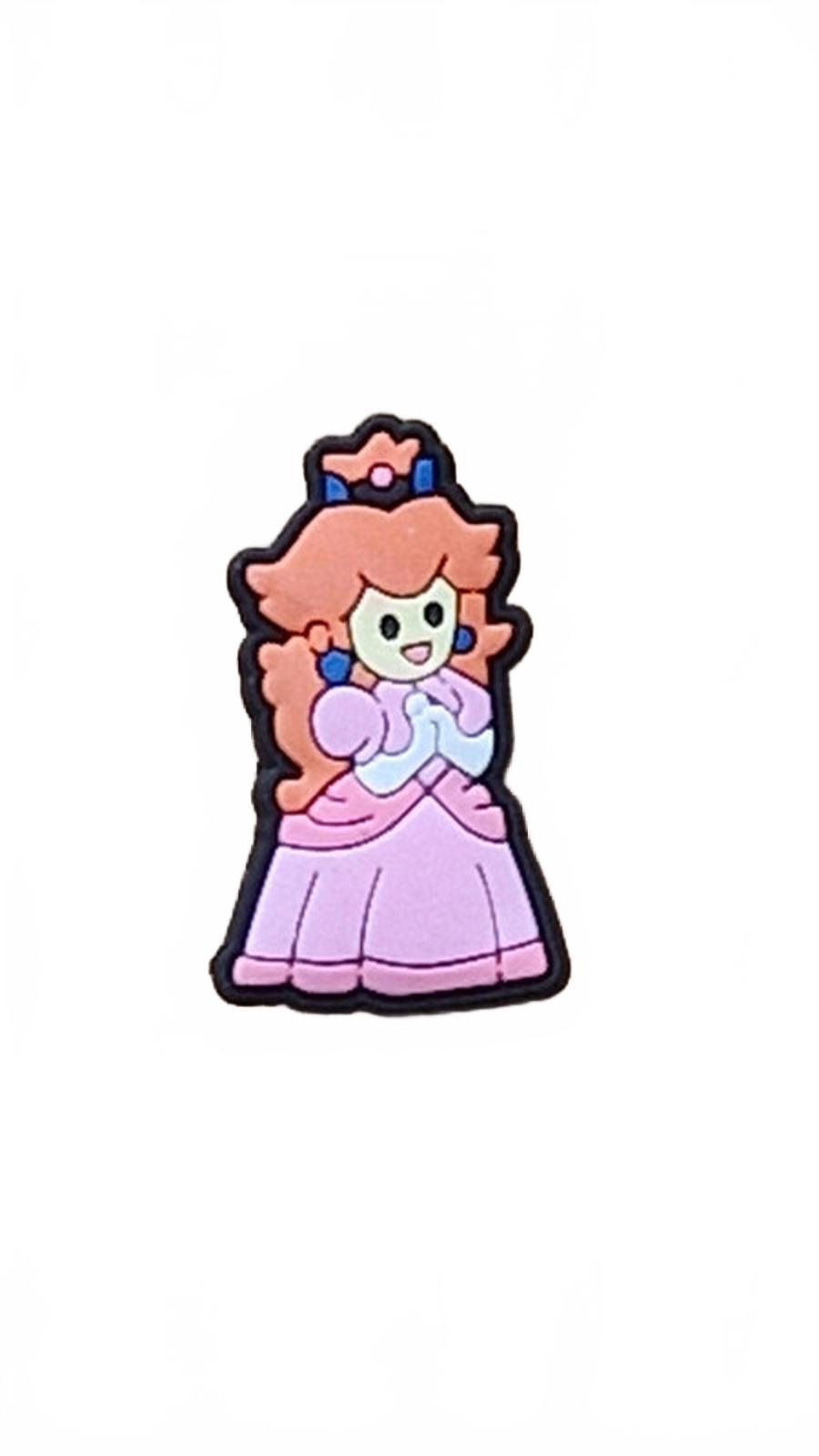 Red head princess in cute pink dress shoe charm