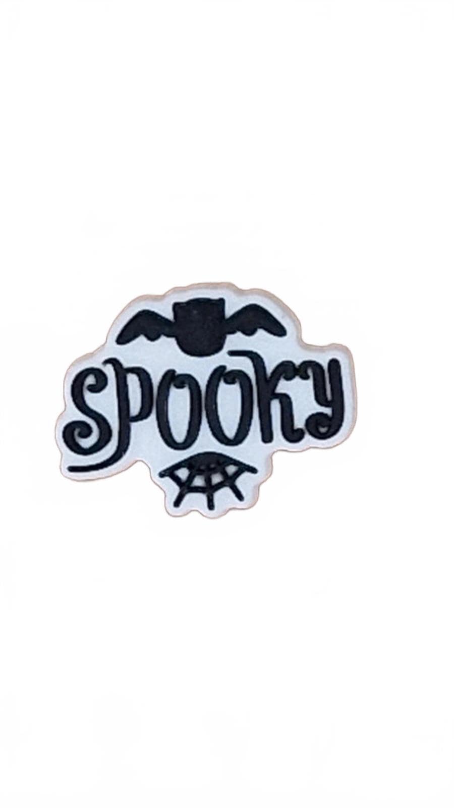 Bat and web spooky Halloween shoe charm