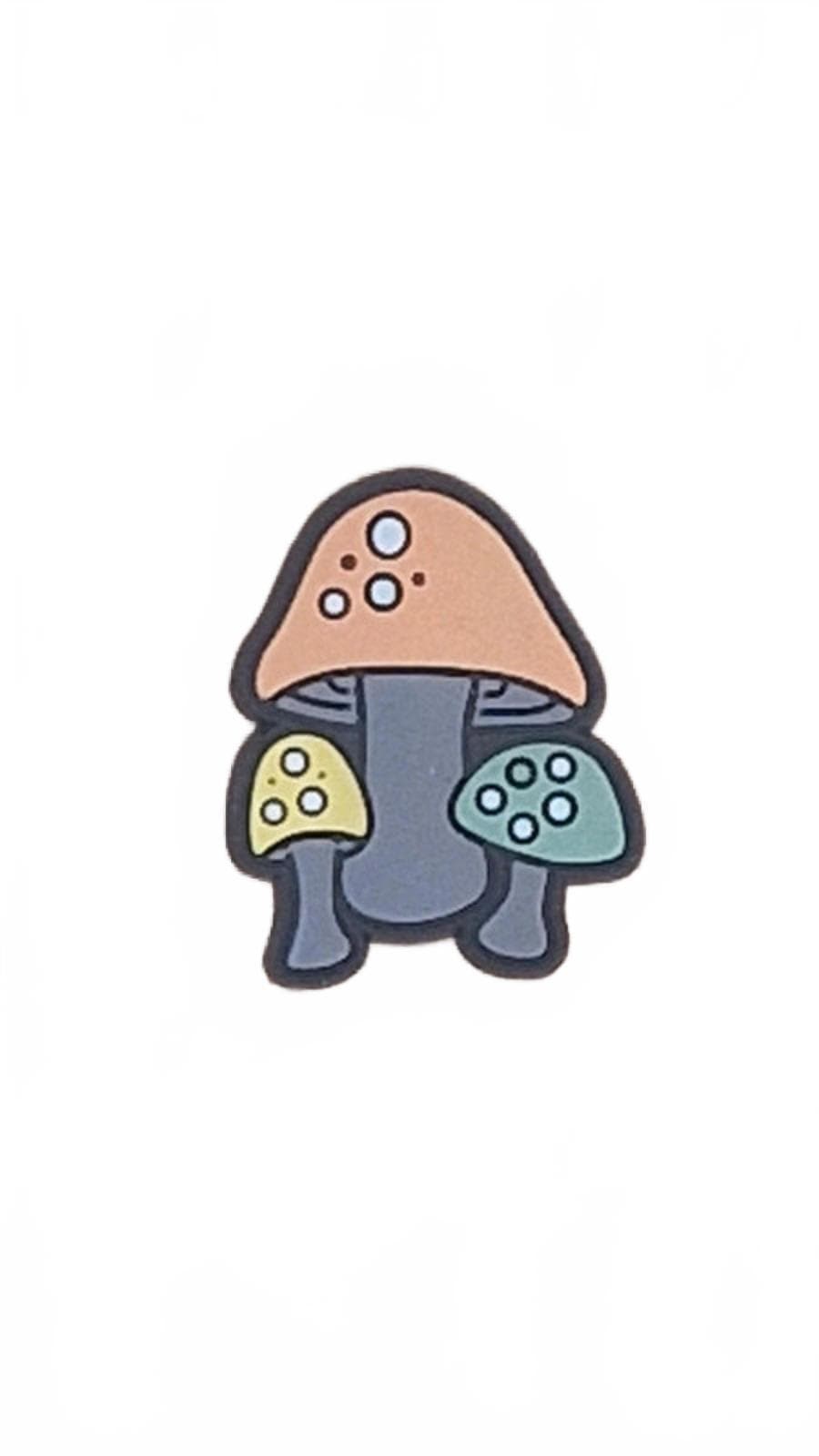 Multi-coloured toadstool shoe charm