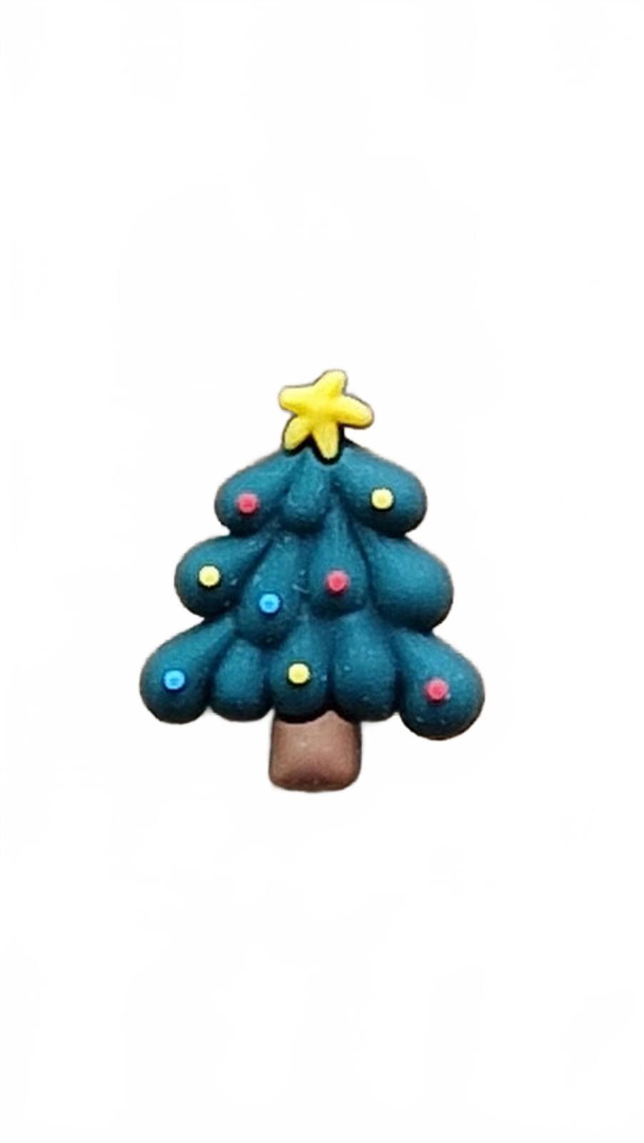 Cute 3D Christmas tree with star Christmas shoe charm