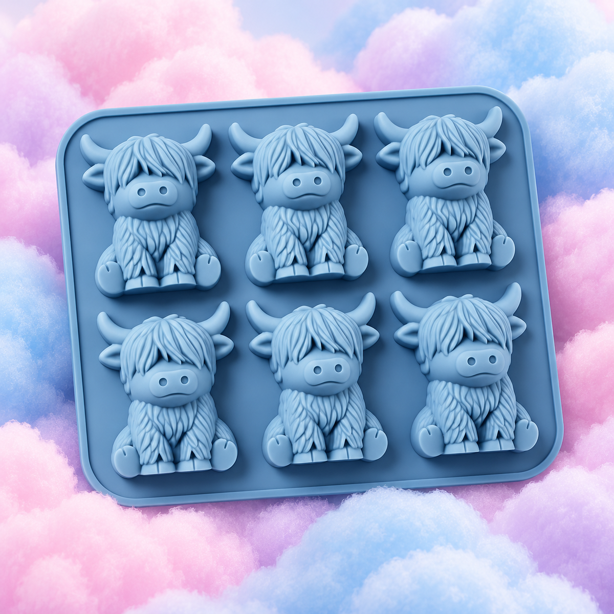 Highland Cow Silicone Mould – 6 Cavities 🐮💕