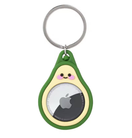 Avocado shaped airtag keychain cute
