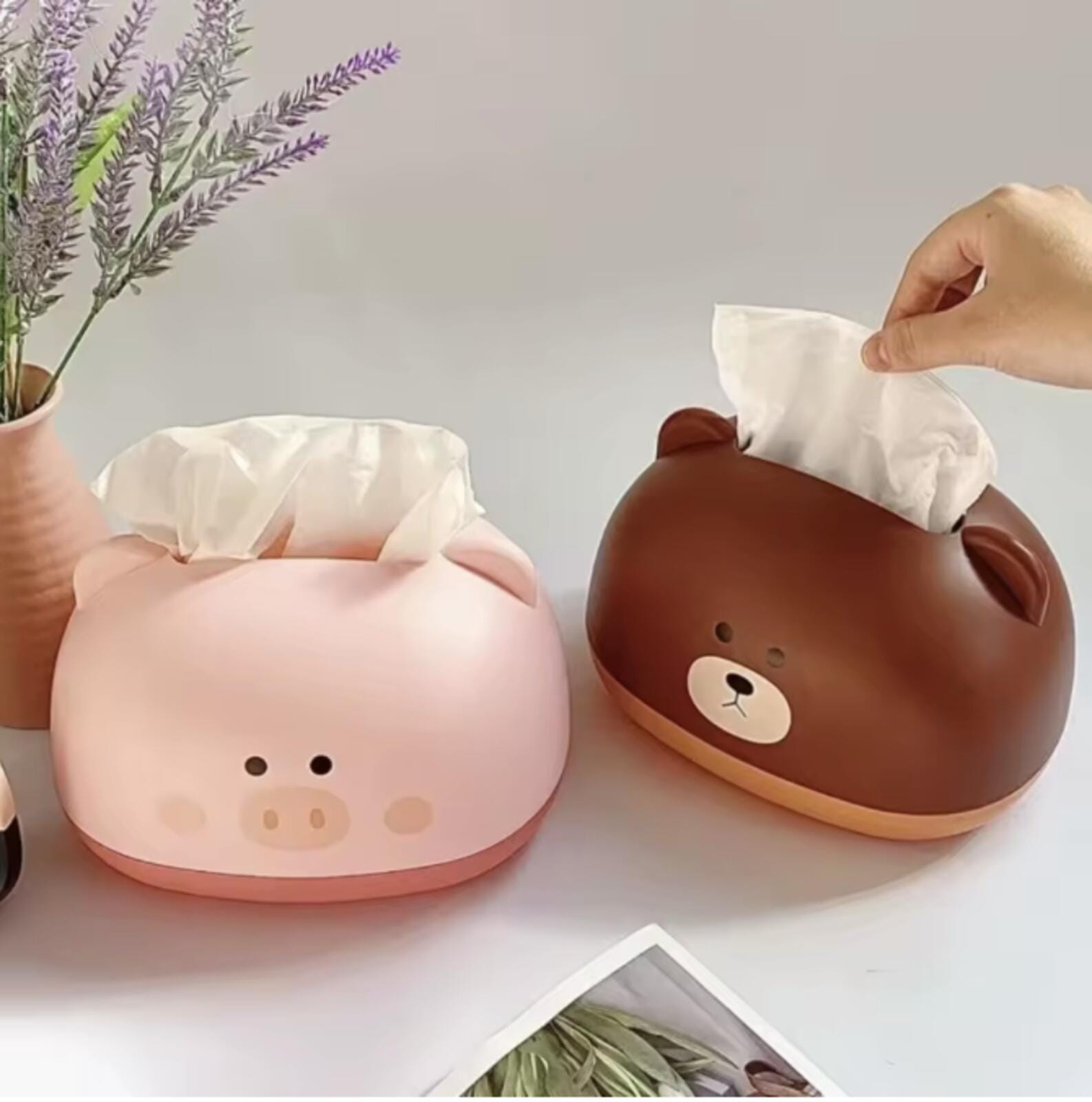 cartoon-themed tissue boxes