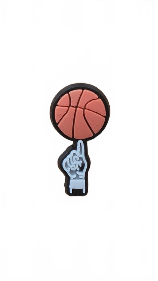 Basketball spinning on finger shoe charm