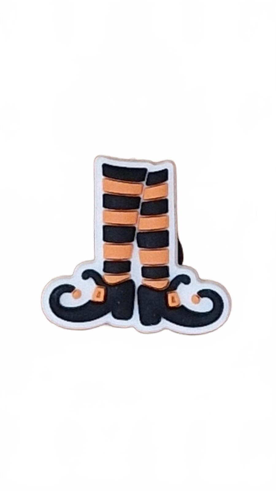 Black and orange witches Halloween shoe charm