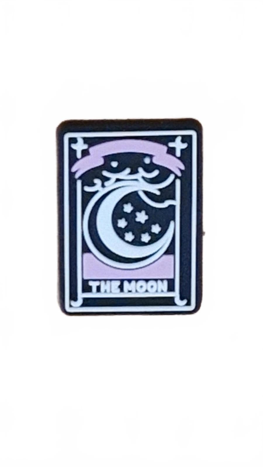 Black and purple "The Moon" spell book Halloween shoe charm