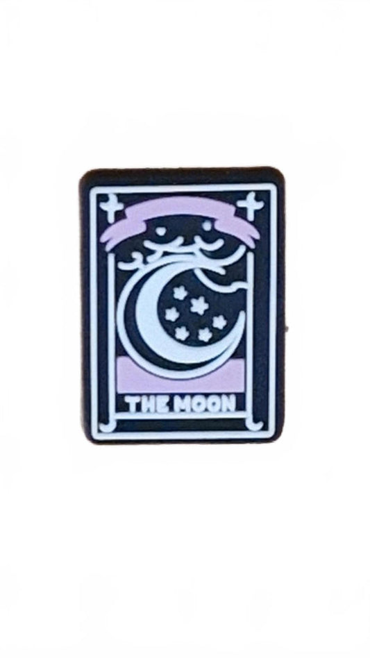 Black and purple "The Moon" spell book Halloween shoe charm