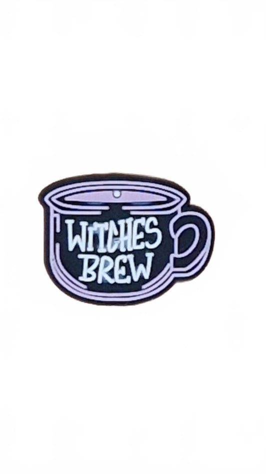 Black and purple mug Halloween shoe charm