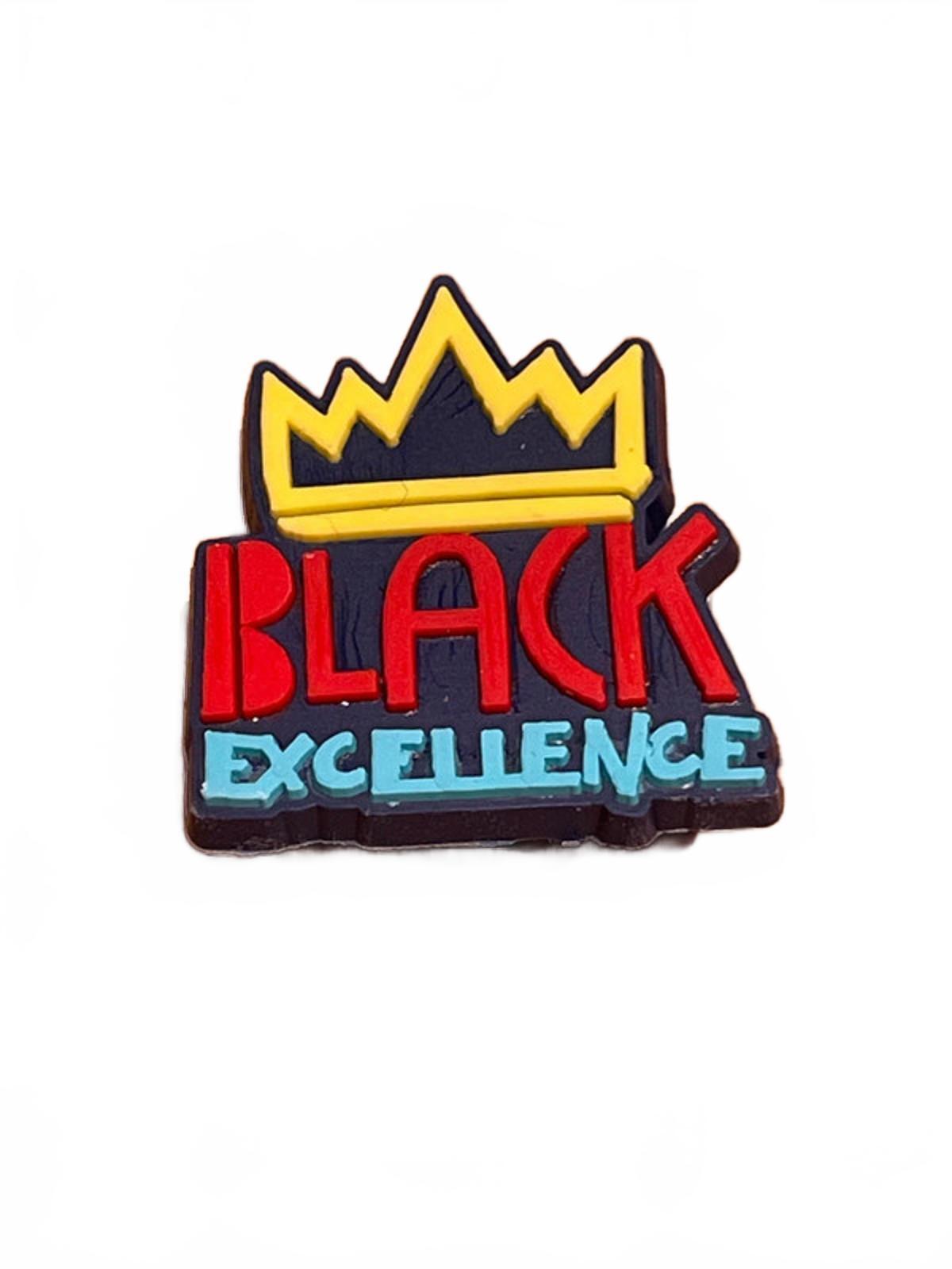 Crowned Black Excellence shoe charm