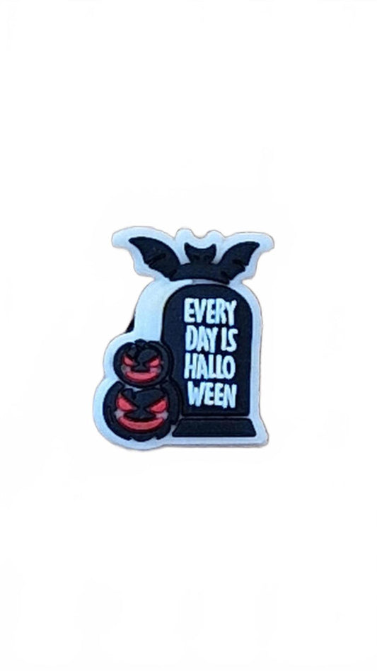 Bat and Halloween gravestone Everyday is a Halloween Halloween shoe charm