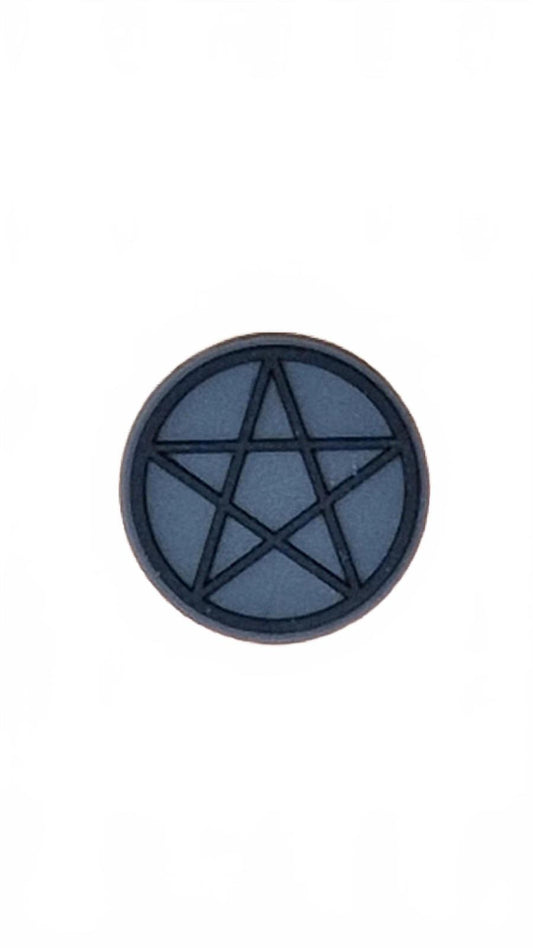 Black pentagram Halloween shoe charm