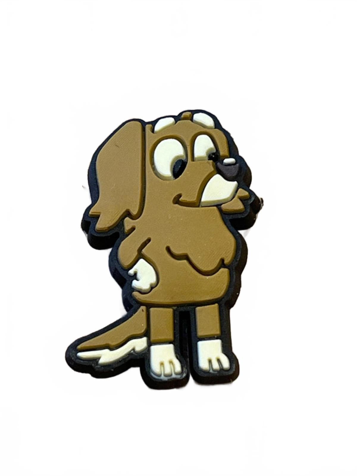 Cartoon style golden retriever shoe charm