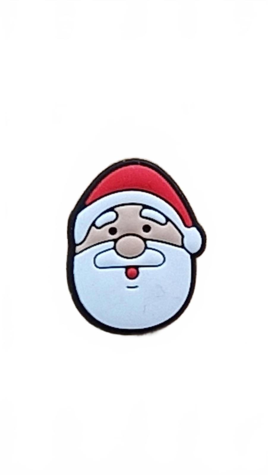 Cute cartoon Santa face Christmas shoe charm