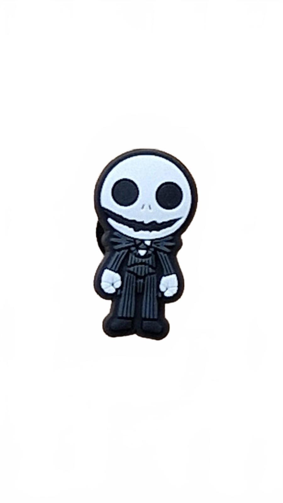 Cartoon skeleton in a suit shoe charm