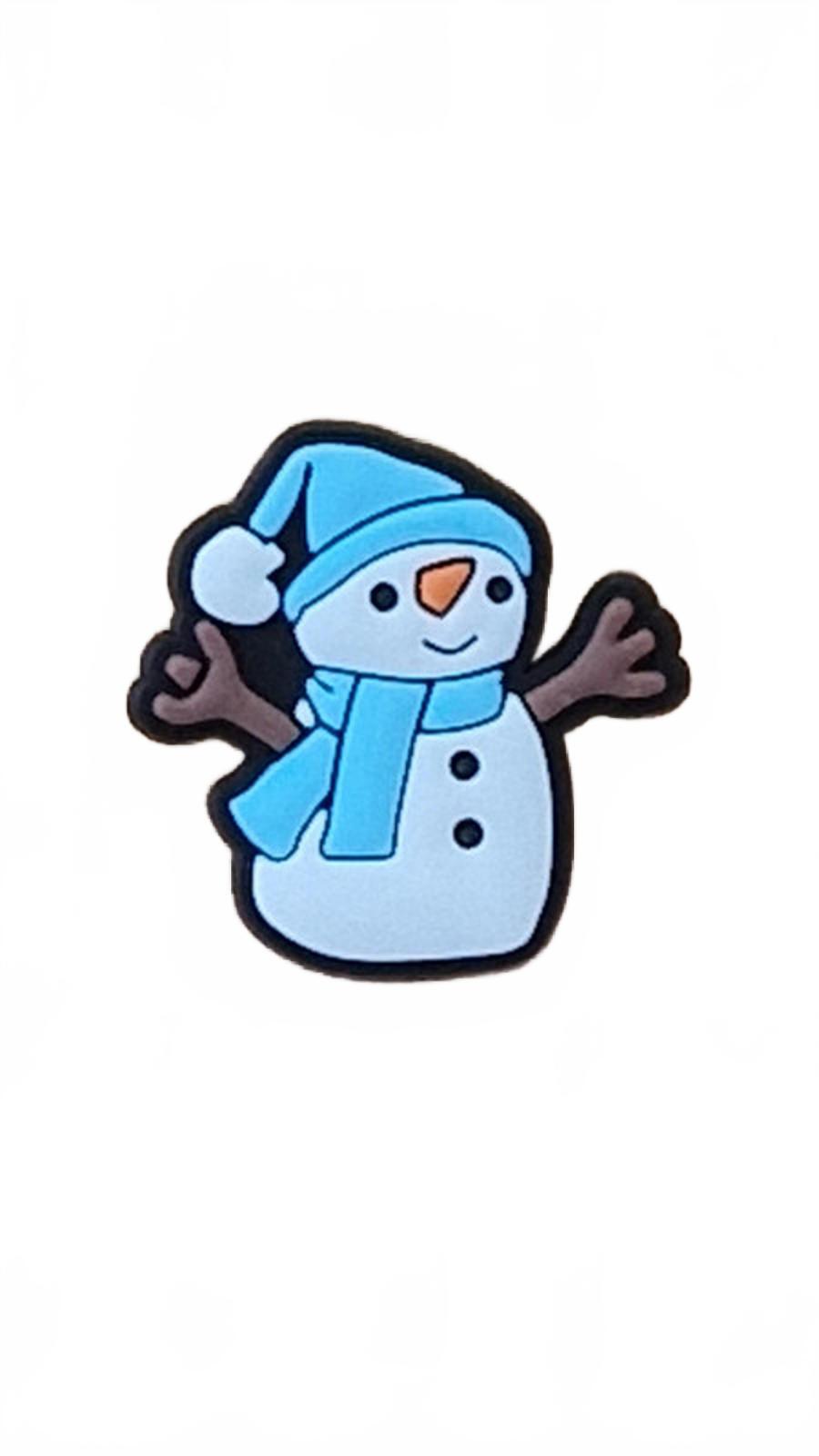 Cute cartoon snowman shoe charm