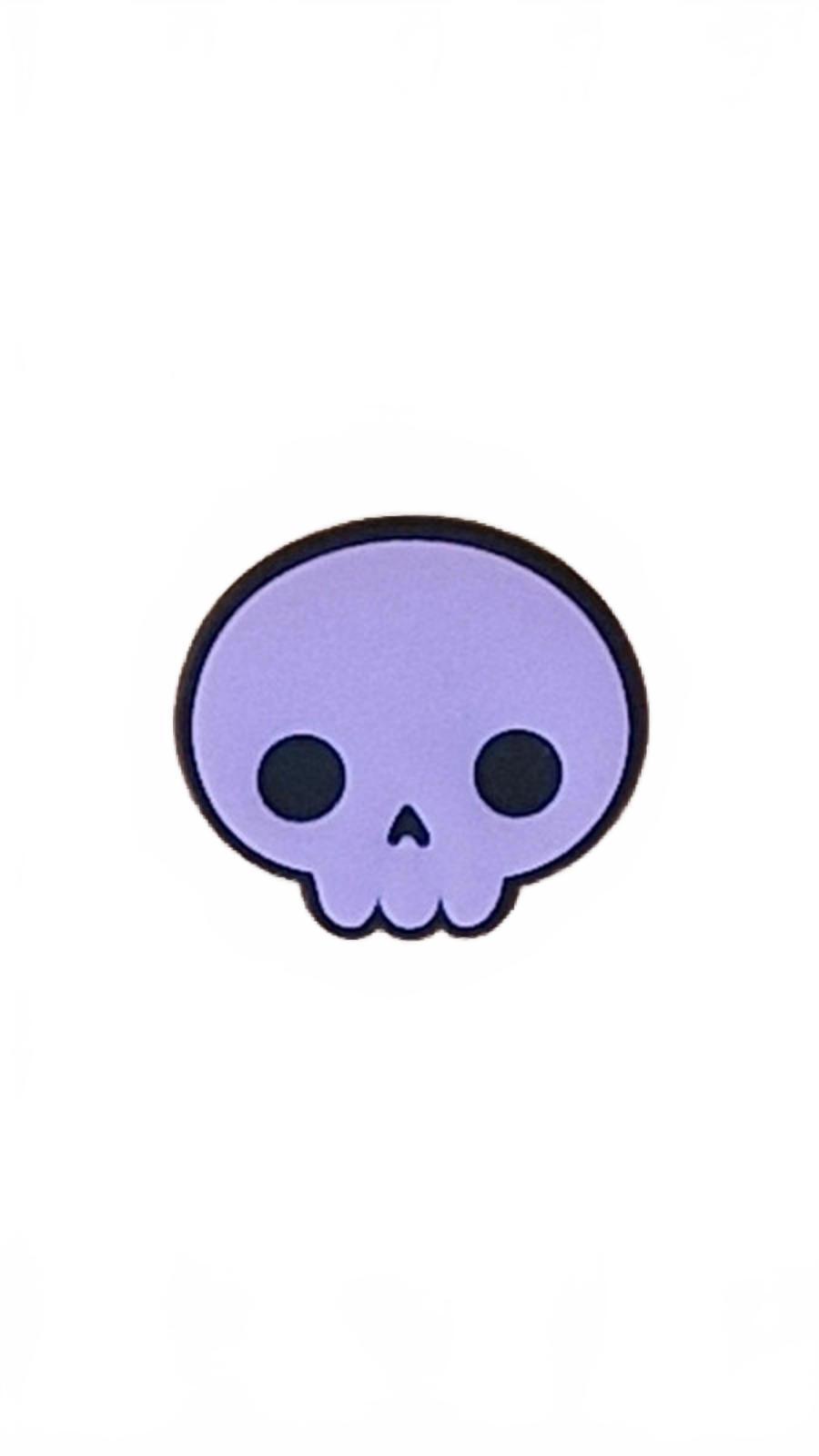Cute cartoon style skull Halloween shoe charm