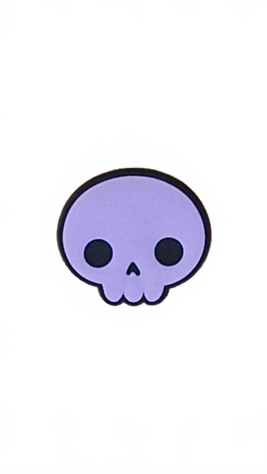 Cute cartoon style skull Halloween shoe charm