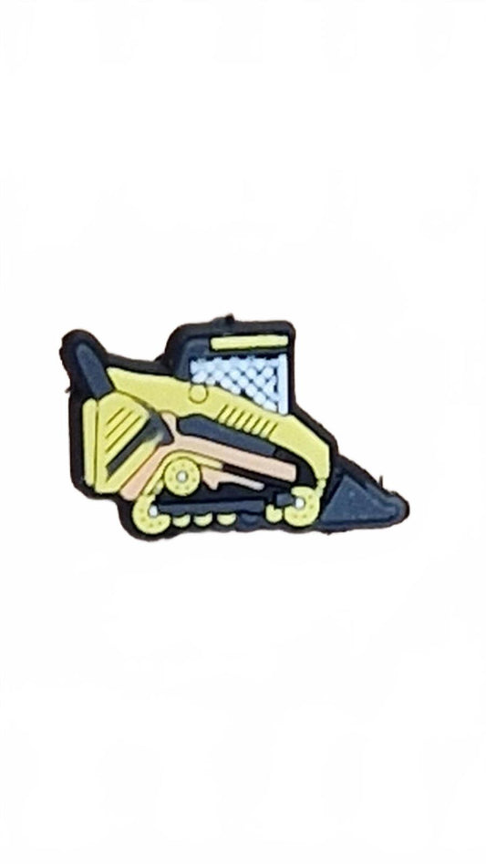 Yellow construction digger shoe charm