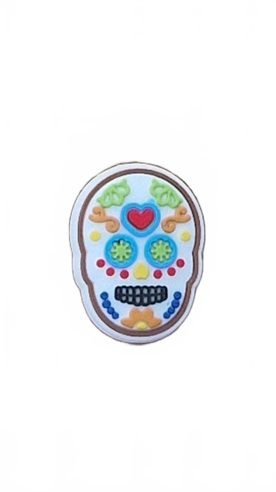 Day of the Dead decorative skull shoe charm 