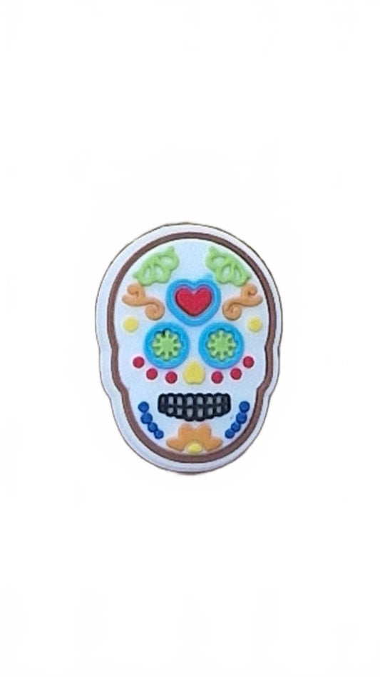 Day of the Dead decorative skull shoe charm 