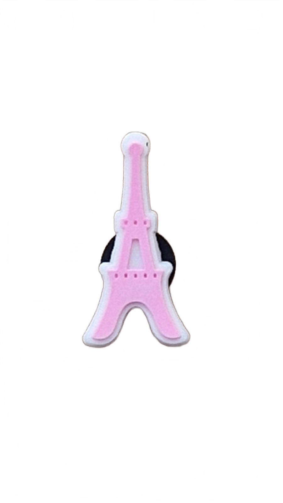Pink fashion Eiffel Tower shoe charm