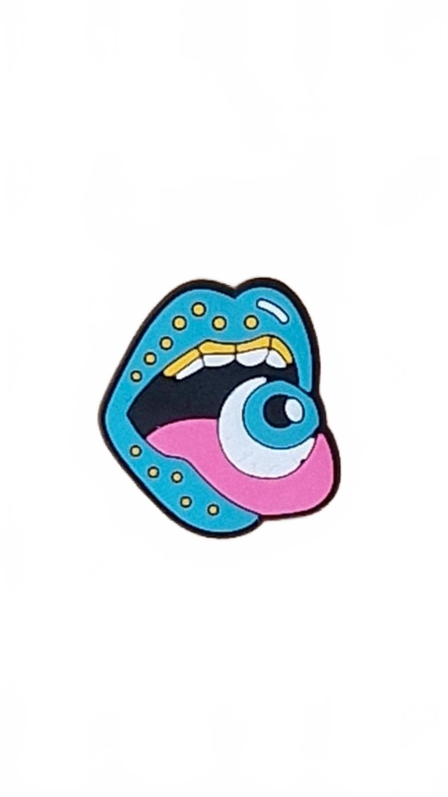 Eyeball on tongue Halloween shoe charm
