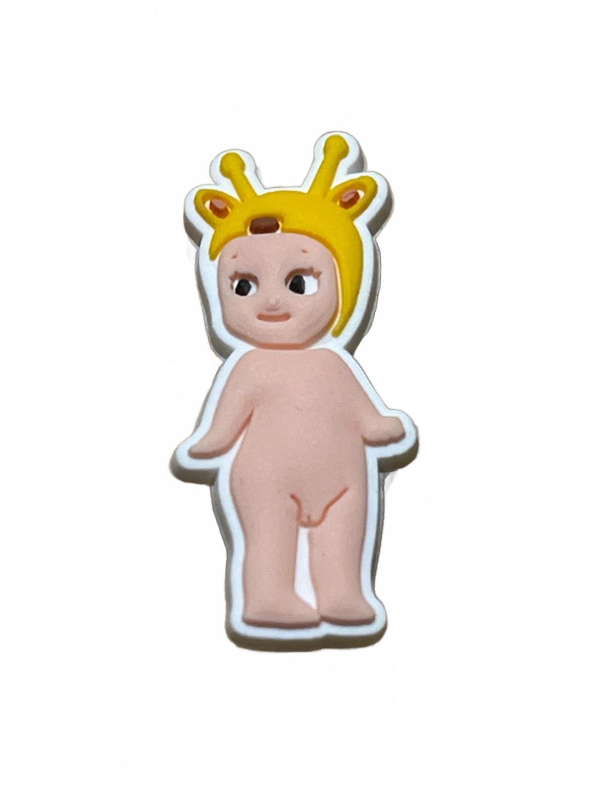 Cute Baby Wearing A Giraffe Hat Shoe Charm