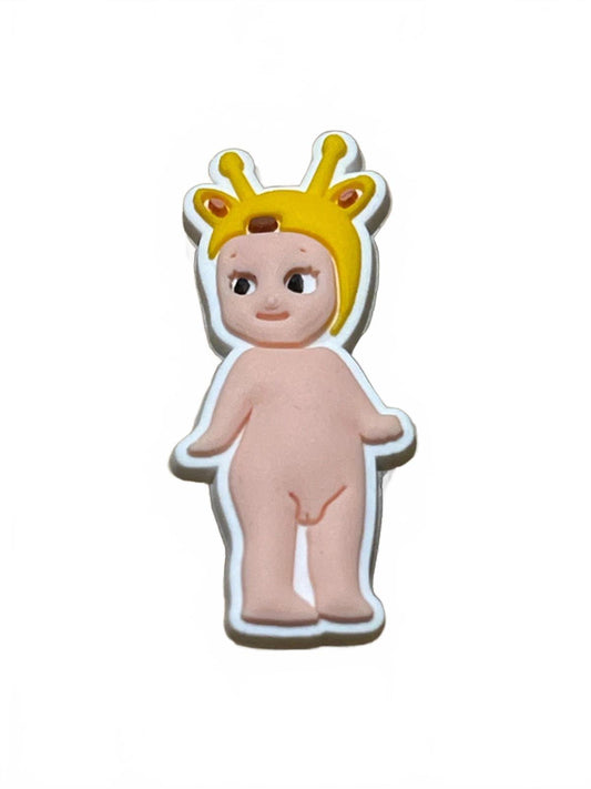 Cute Baby Wearing A Giraffe Hat Shoe Charm