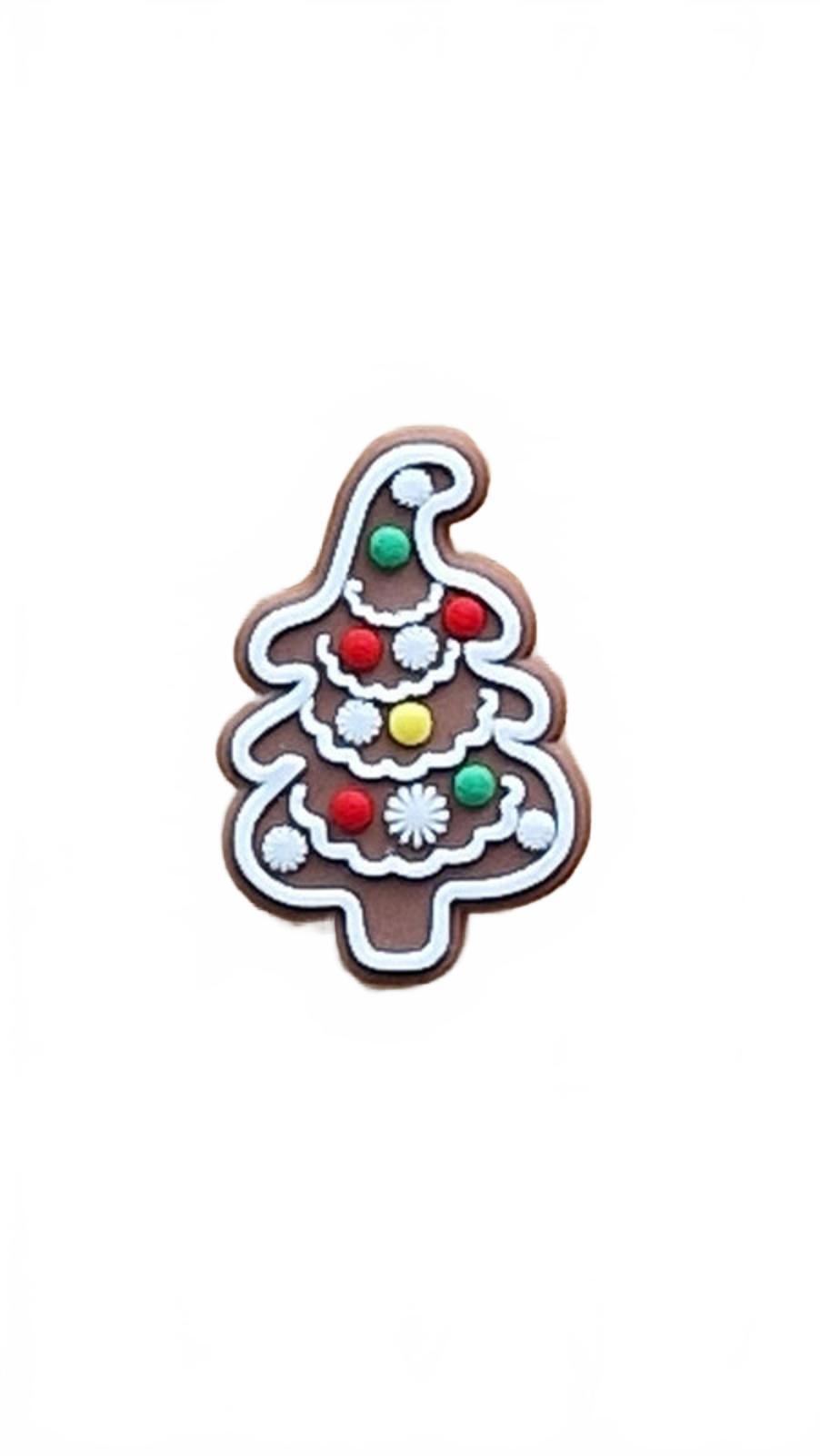 Cute ginger bread Christmas tree with decorations Christmas shoe charm
