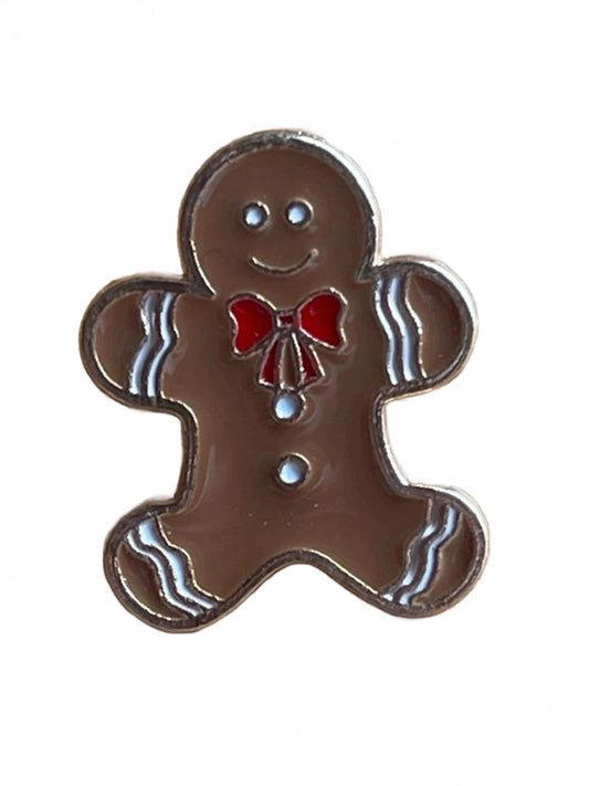 Cute Christmas ginger bread man enamel pin