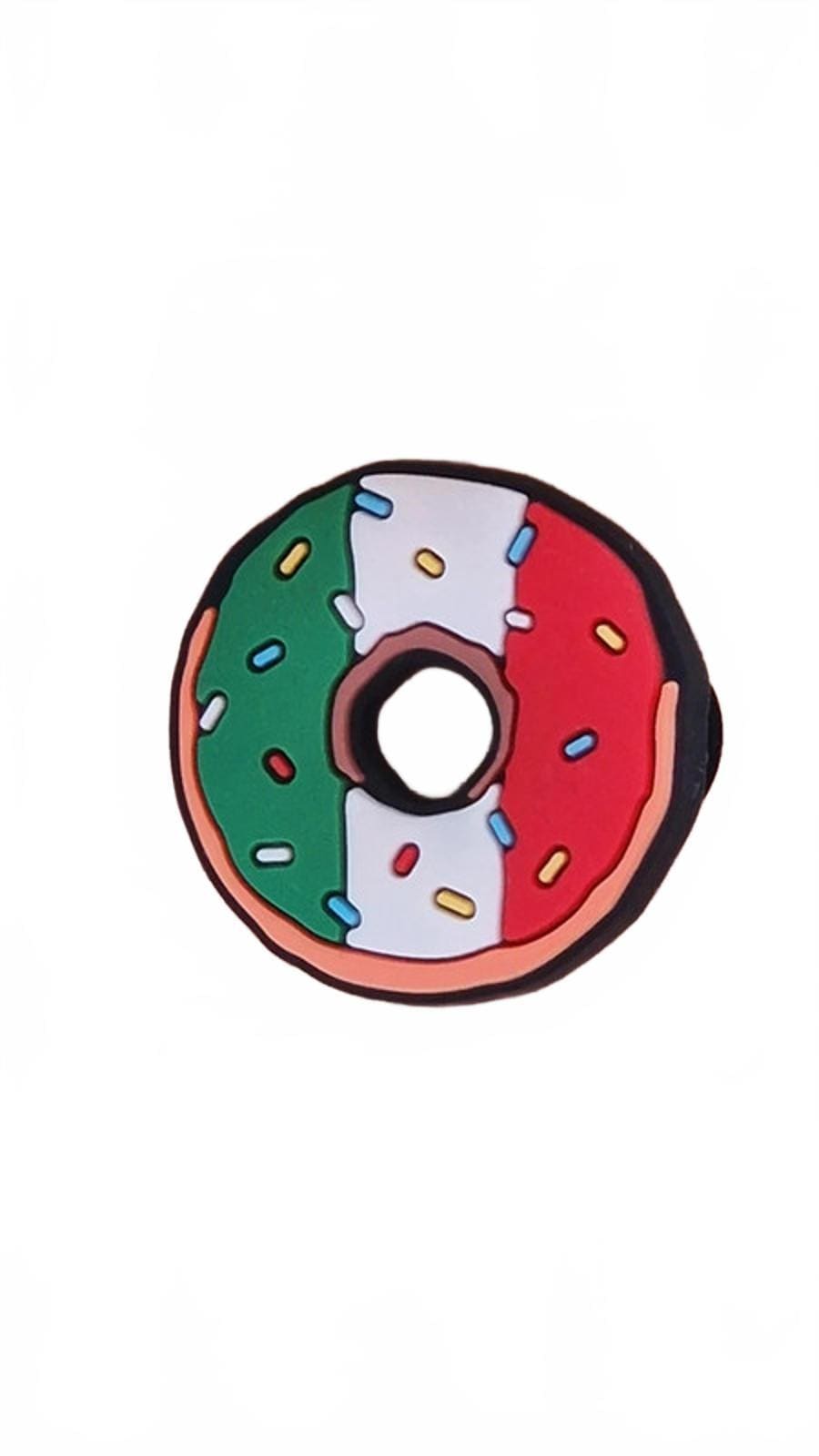 Donut style Italian national flag shoe charm