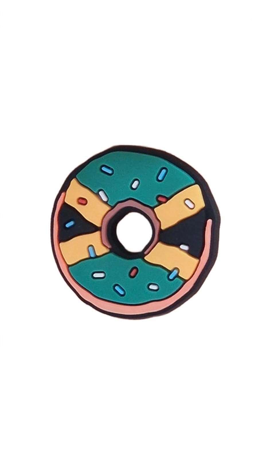 Jamaican national flag donut shaped shoe charm