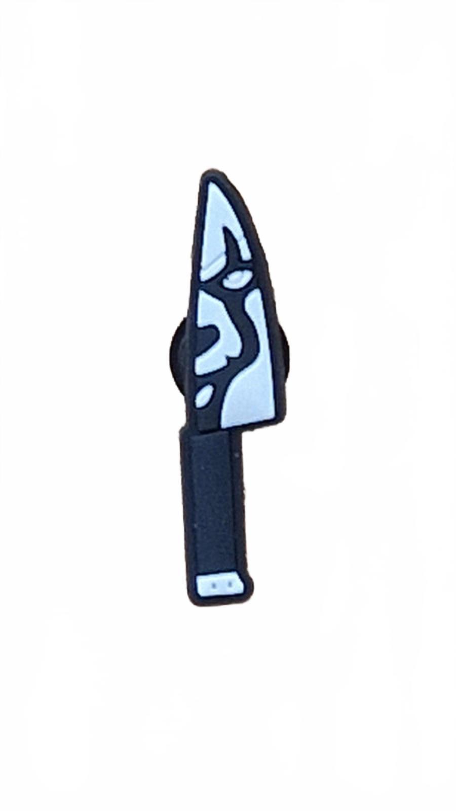 Scary Halloween knife with clown face show charm