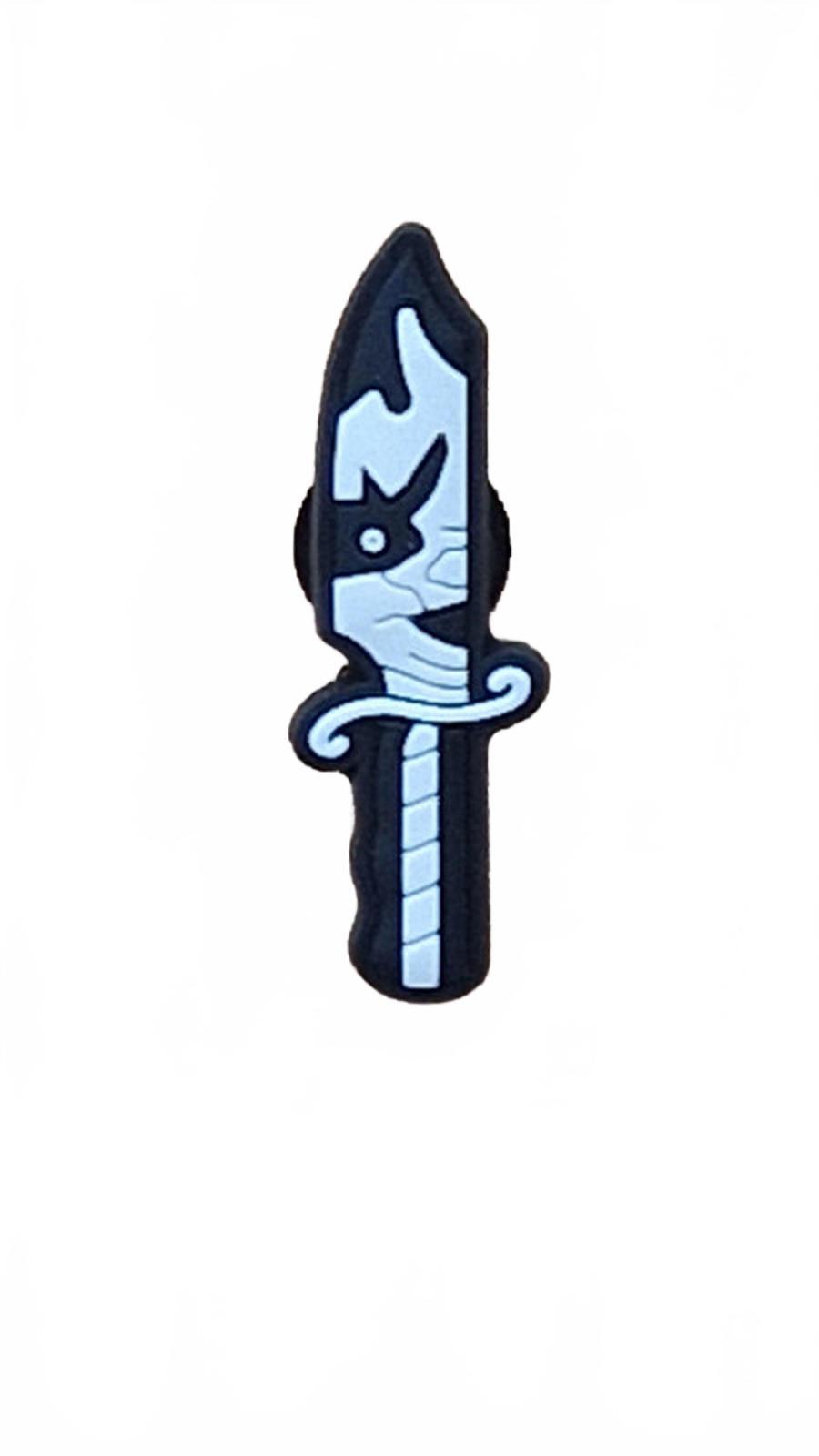 Blade with clown's reflection Halloween shoe charm