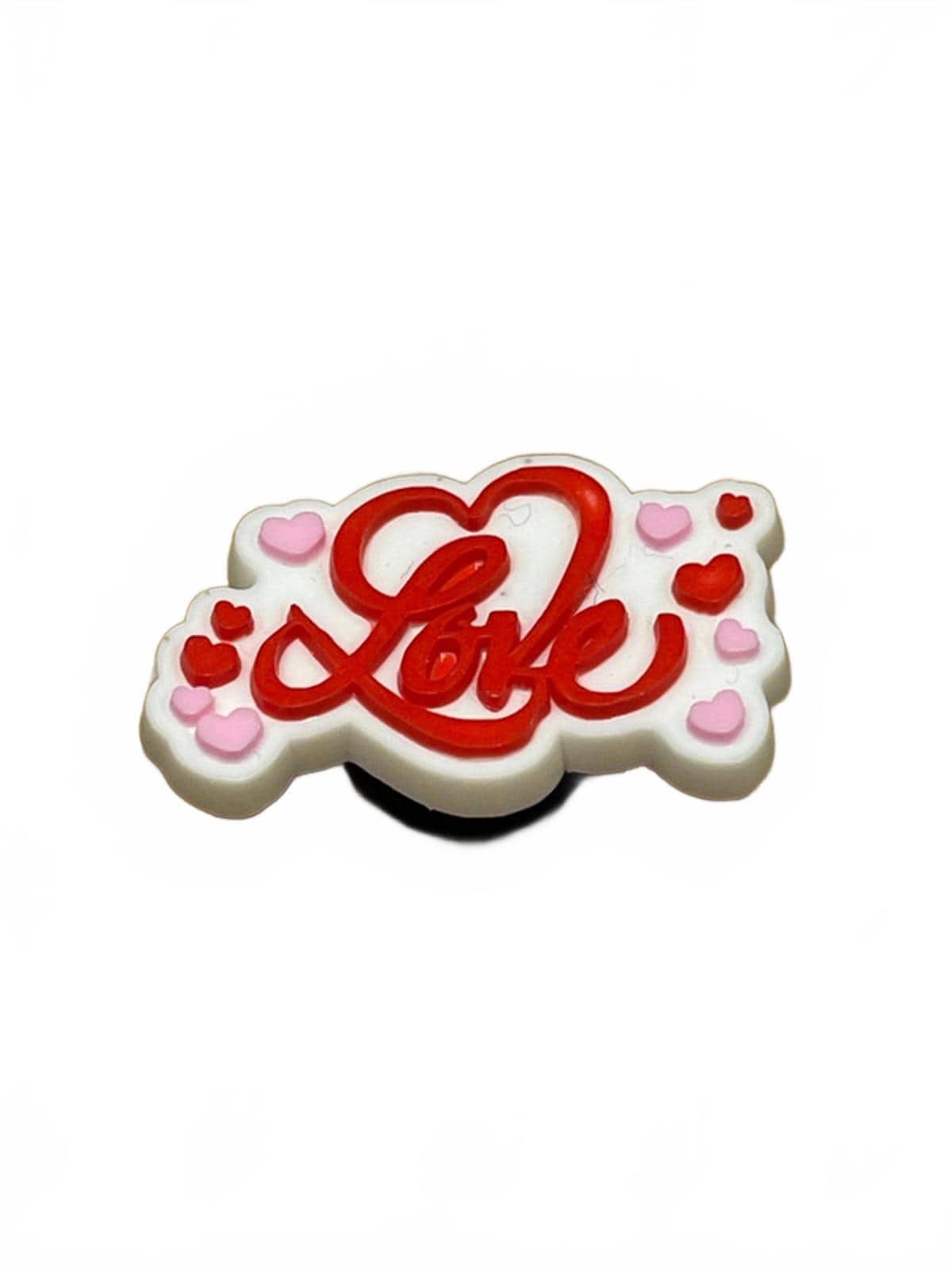 Romantic Love sign with hearts shoe charm
