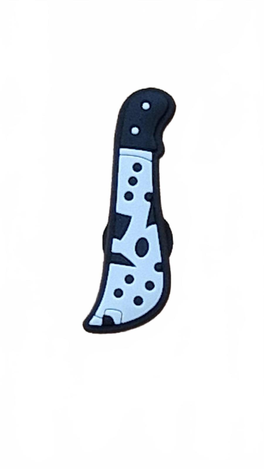 Creepy knife with hockey mask Halloween shoe charm