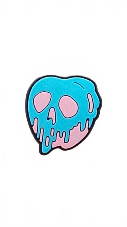 Melted skull design Halloween shoe charm