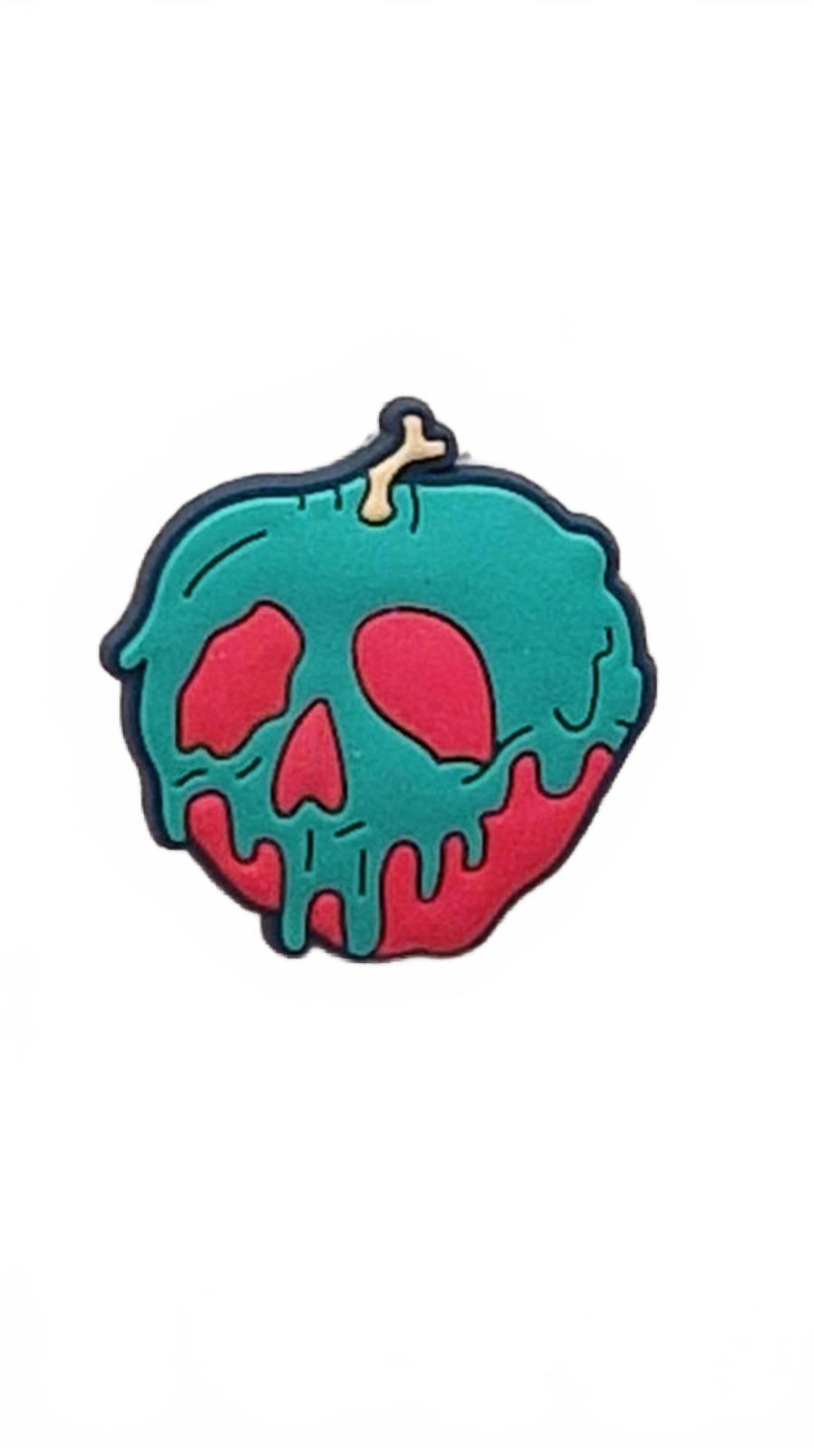 Scary apple face meltng Halloween shoe harm