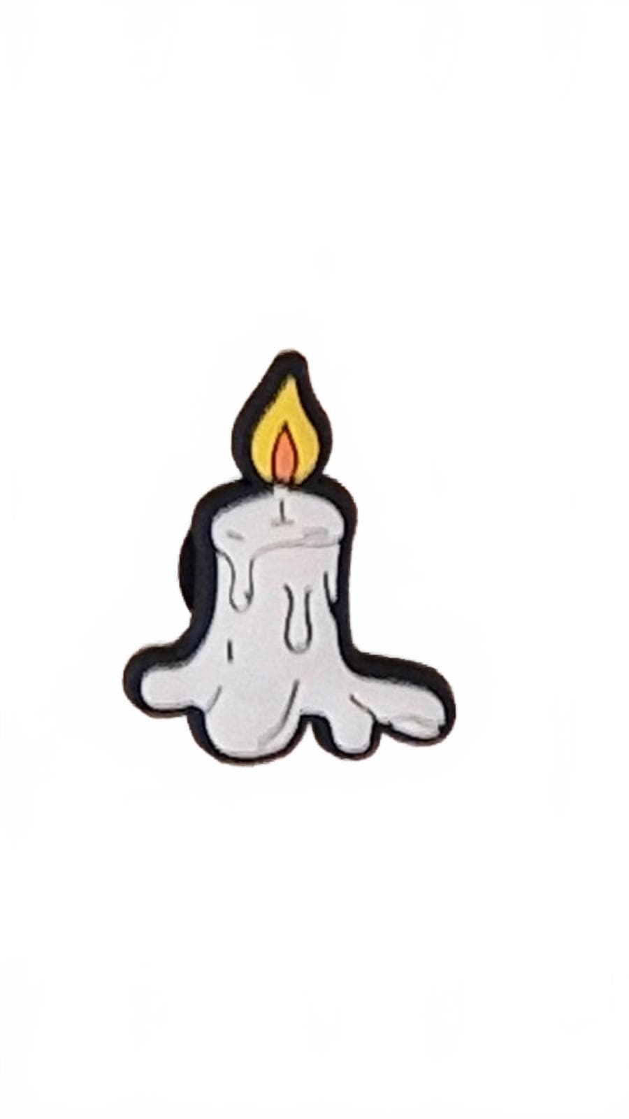 Melted candle shoe charm
