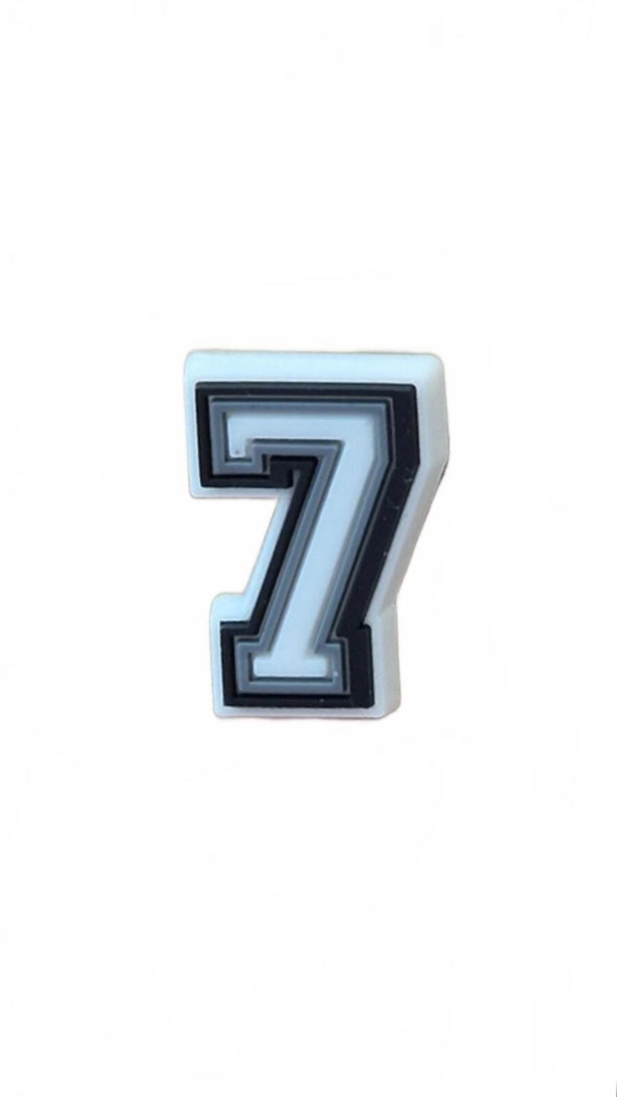 Number 7 shoe charm
